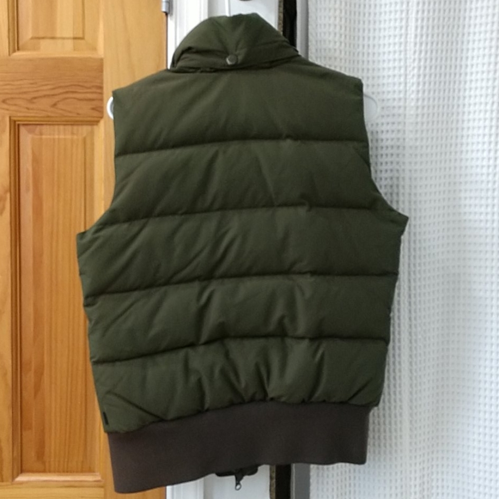 Vintage BR Olive Vest w Rain Hood - Picture 2 of 5